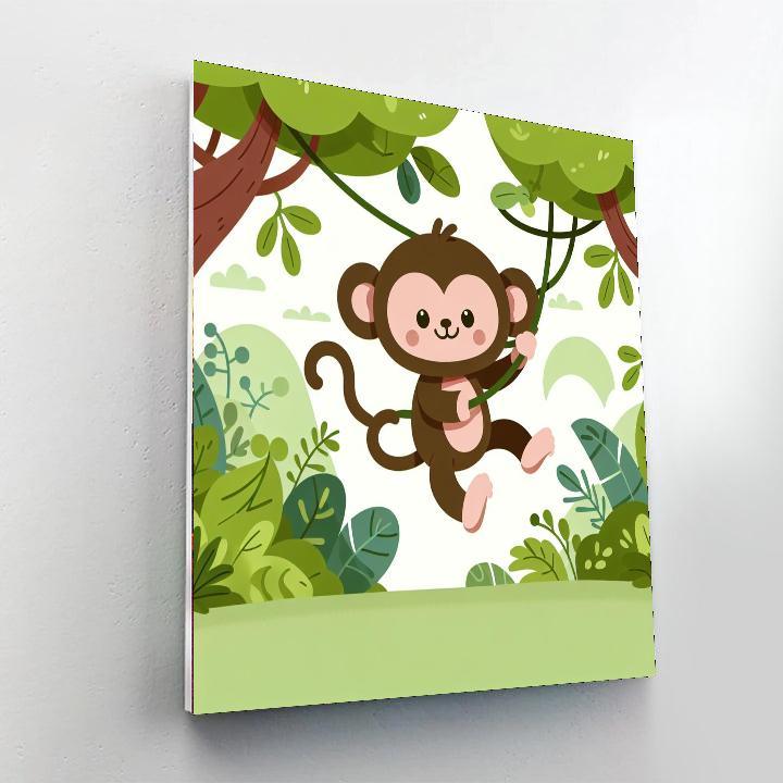 Playful Jungle Creatures Numbered Painting Kits