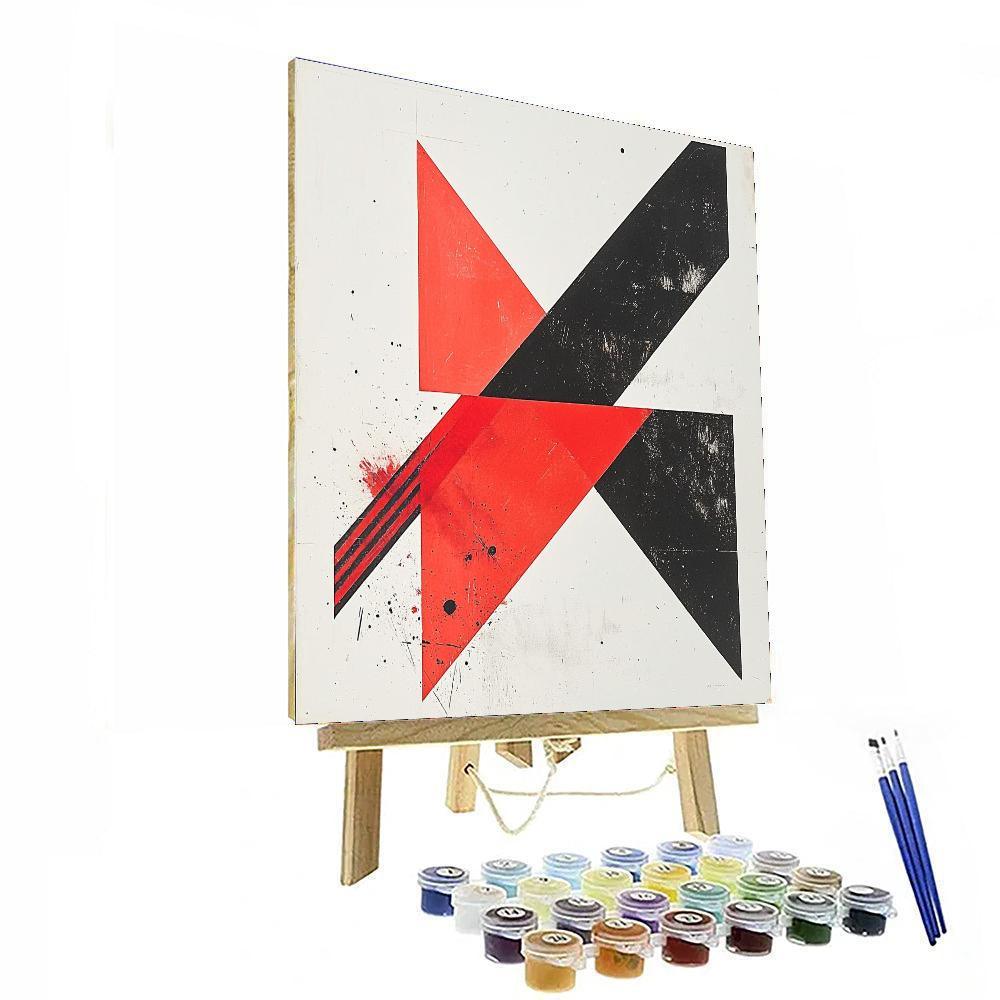 Kazimir Malevich Inspired Dynamic Tension  Numbered Painting Kits