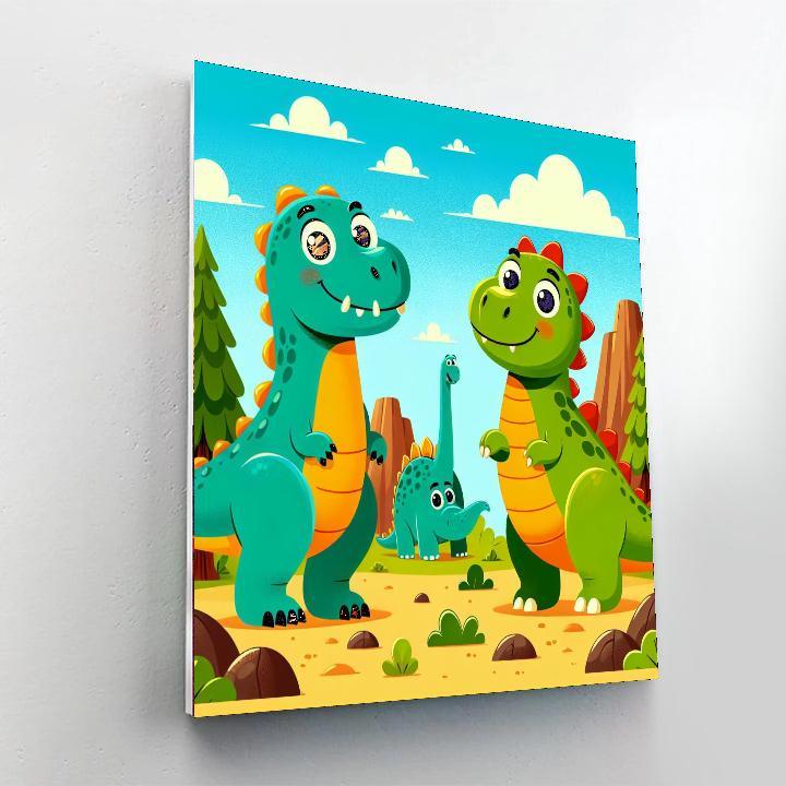 Exciting Dino Adventures Painting By Numbers Kit