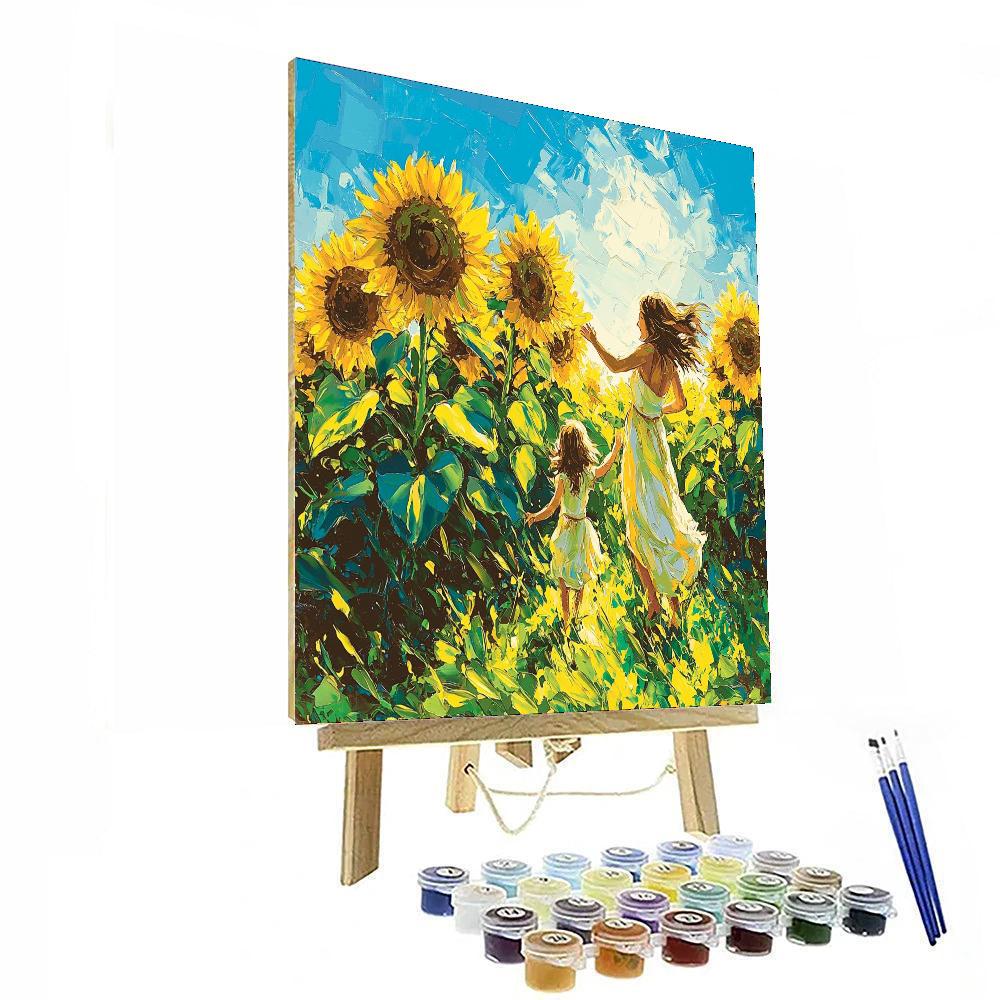 Sunflower Field Joy Number Painting