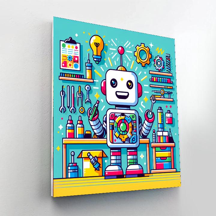 Robot Builder's Challenge Paint By Numbers Kits