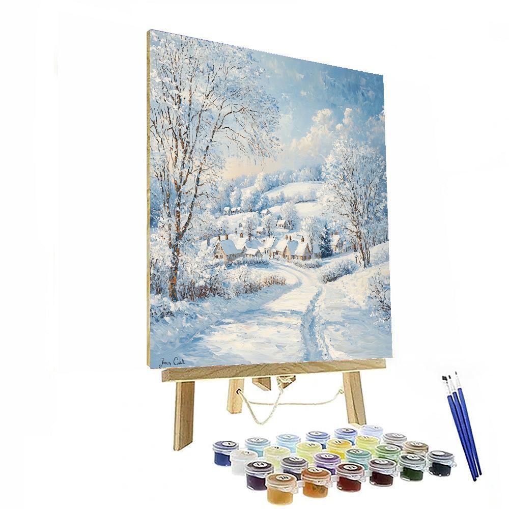 John Constable Inspired Tranquil Winter Landscape  Paint By Numbers Kits