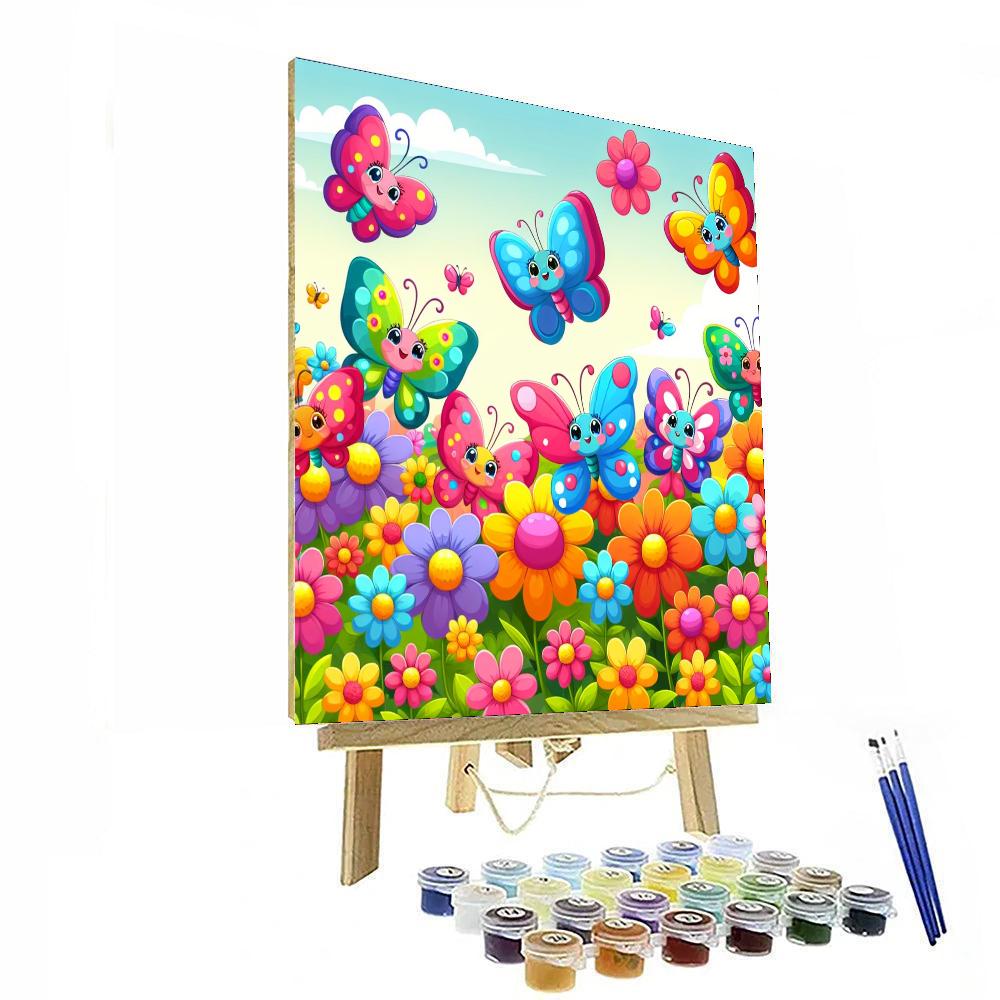 Joyful Butterfly Friends Painting By Numbers Kit