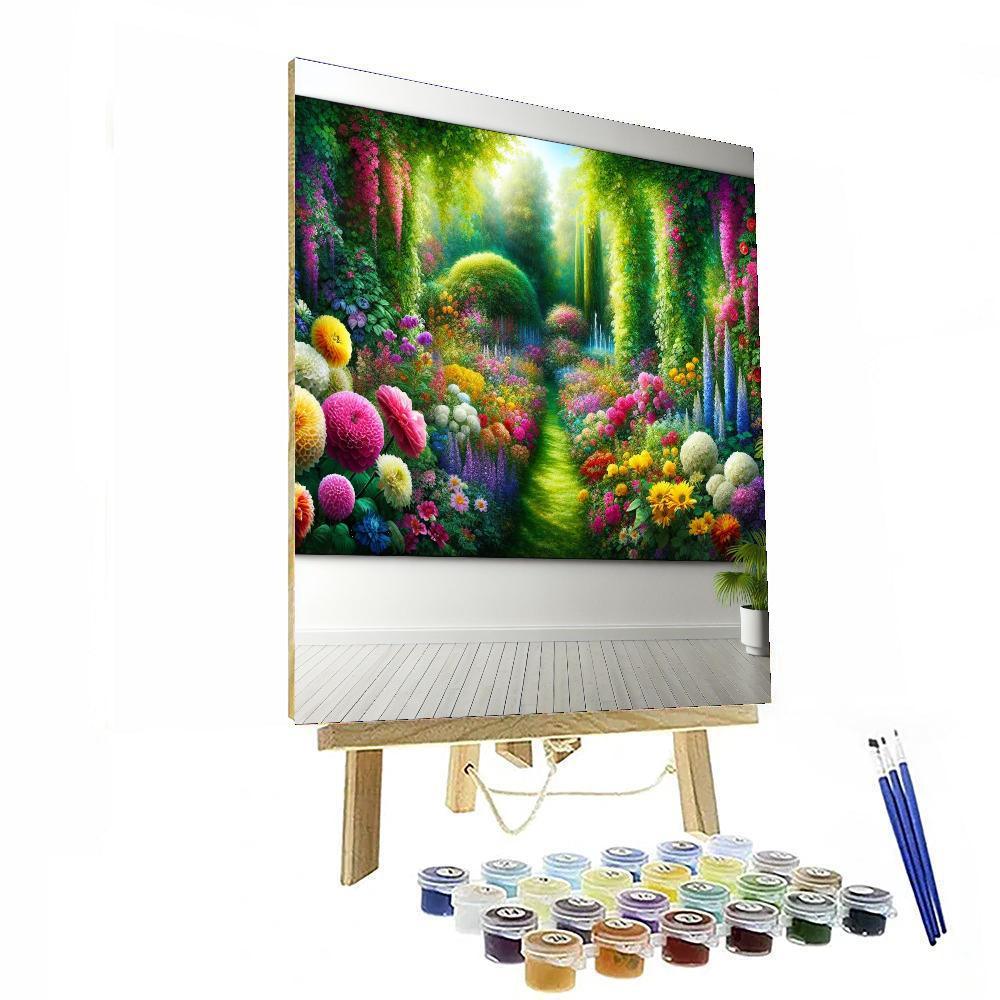 Breathtaking Garden Vista Number Painting