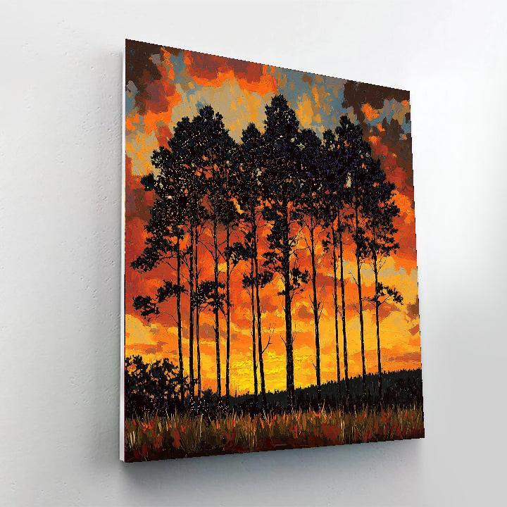 Caravaggio Inspired Nature's Dramatic Twilight  Paint By Numbers Art