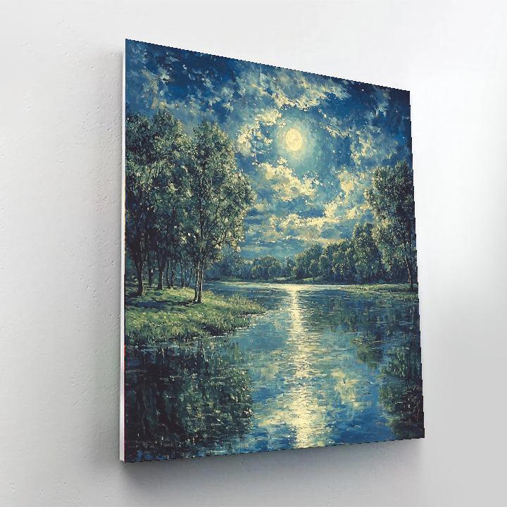 John Constable Inspired Moonlit Reflection  Paint By Numbers Kits