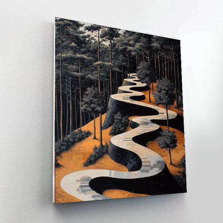 M.C. Escher Inspired The Geometry Of Dreams  Number Painting