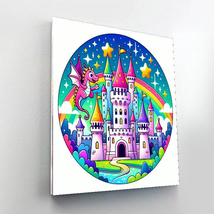 Gleeful Fairy Tale Castle DIY Paint By Numbers