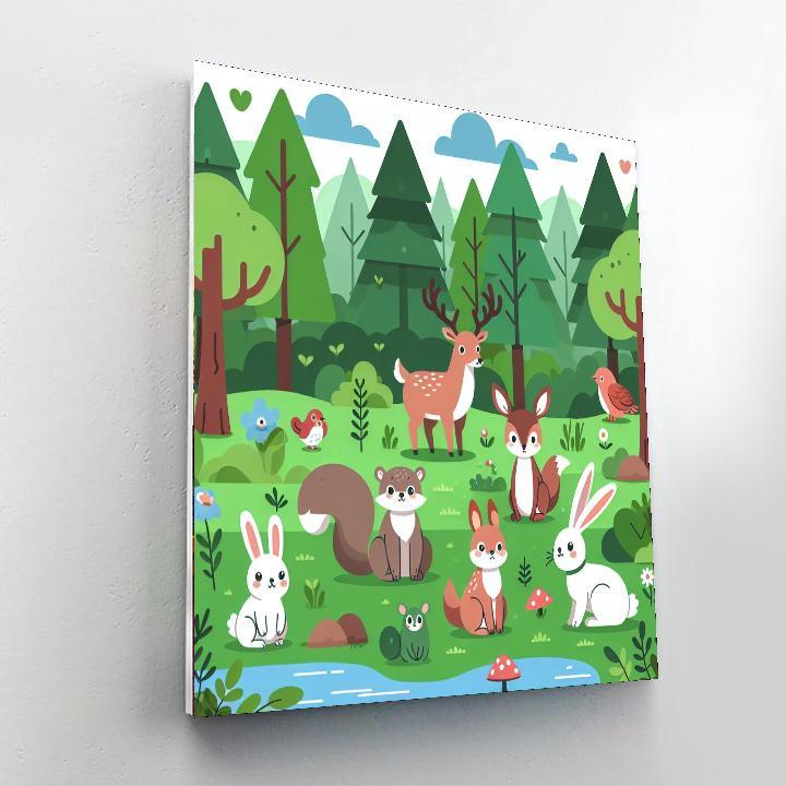 Whimsical Forest Wonders Paint By Numbers Art