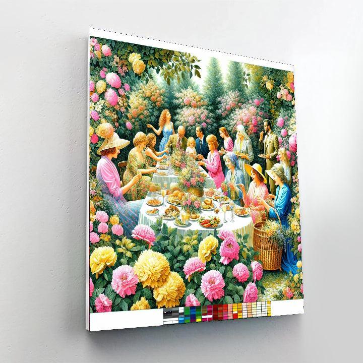 Charming Summer Garden Party Painting By Numbers Kit