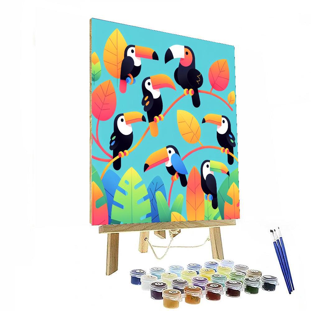 Tropical Toucan Talk Paint By Numbers