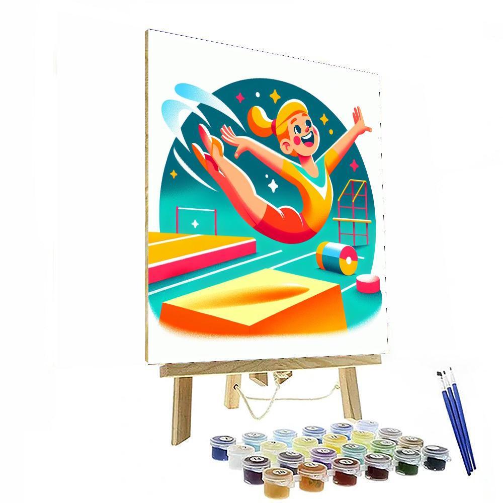 Energetic Gymnast Numbered Painting Kits
