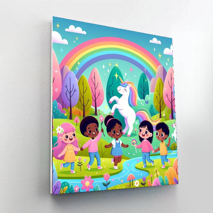 Rainbow Unicorn Forest Paint By Number