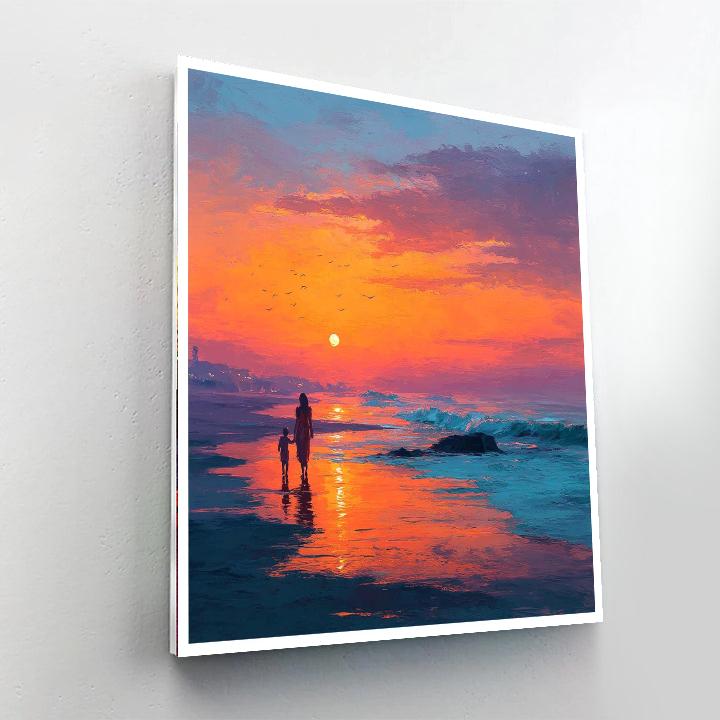 Radiant Sunset Stroll Paint By Color