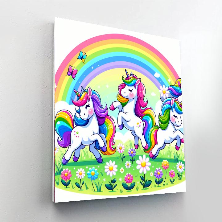 Unicorn's Rainbow Dream Numbered Painting Kits