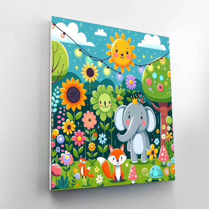 Fanciful Garden Frolic Painting By Numbers Kit
