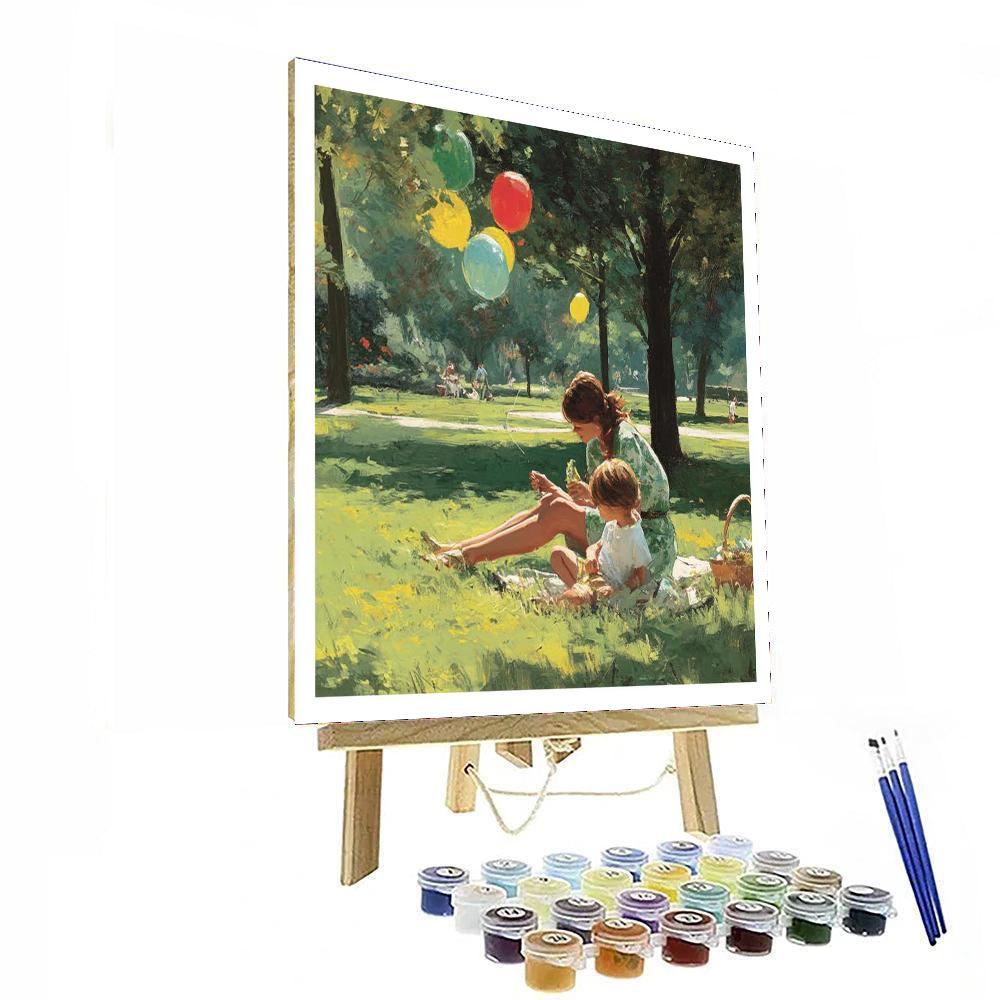 Mom's Day In The Park Paint By Numbers Kits