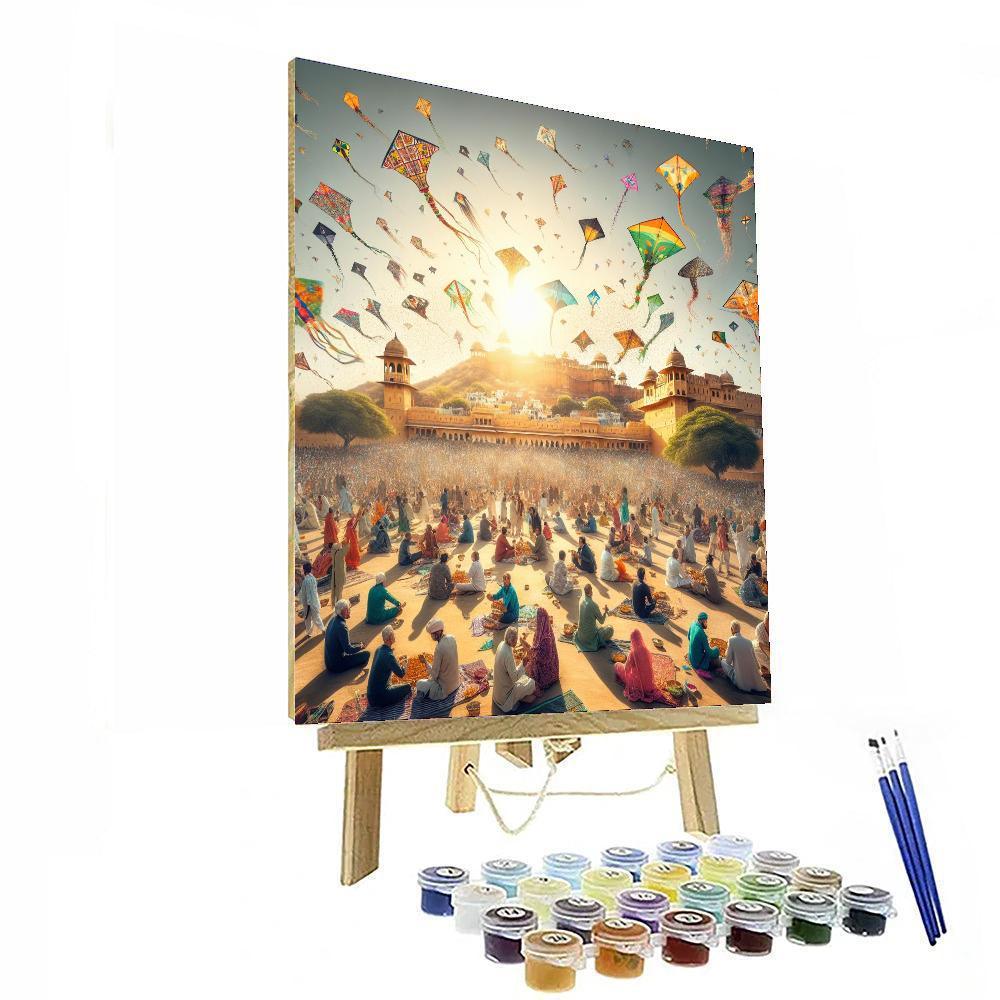 Kite Festival - Jaipur, India Painting By Numbers Kit