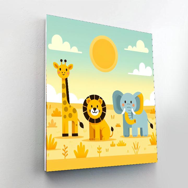 Sweet Safari Expedition Paint By Numbers Art