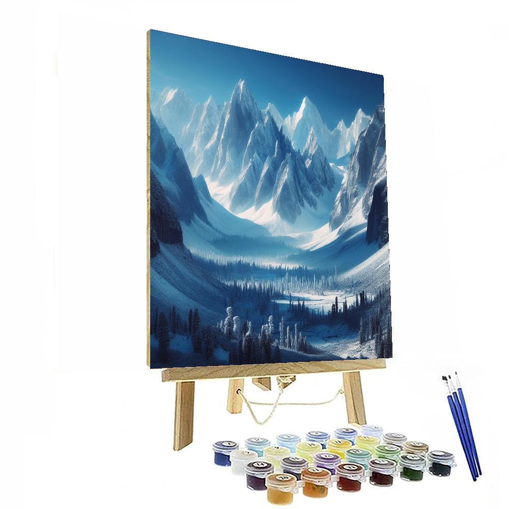 Snowy Alpine Sanctuary Numbered Painting Kits