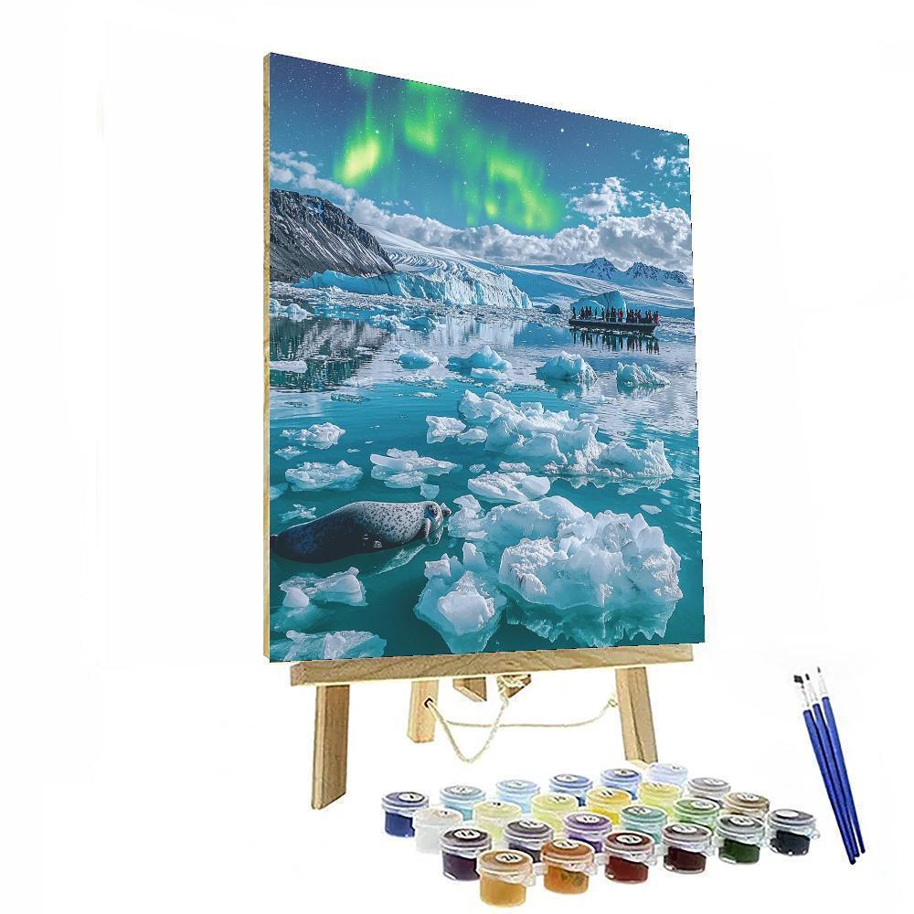 Jökulsárlón Glacier Lagoon - Iceland Numbered Painting Kits