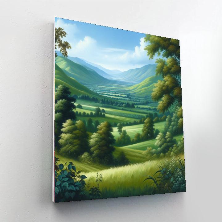 Verdant Hills And Valleys Number Painting