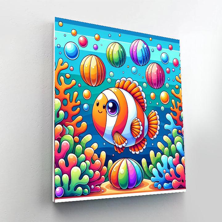 Circus Clown Fish Number Painting