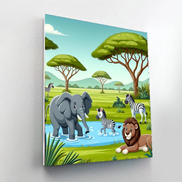 Creative Animal Safari Painting By Numbers Kit