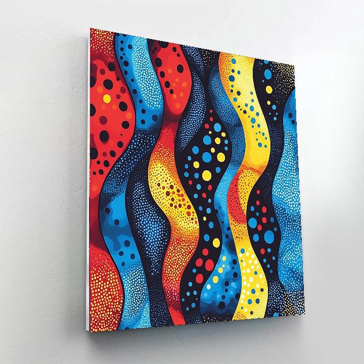 Yayoi Kusama Inspired Fractal Dance  DIY Paint By Numbers