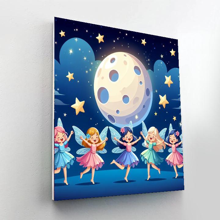 Dancing Fairies In The Moonlight Paint By Color