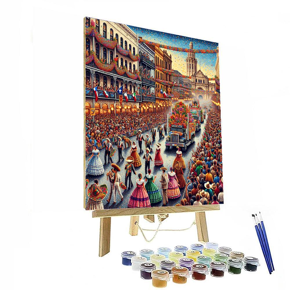 Fiesta San Antonio - San Antonio, Usa Painting By Numbers Kit