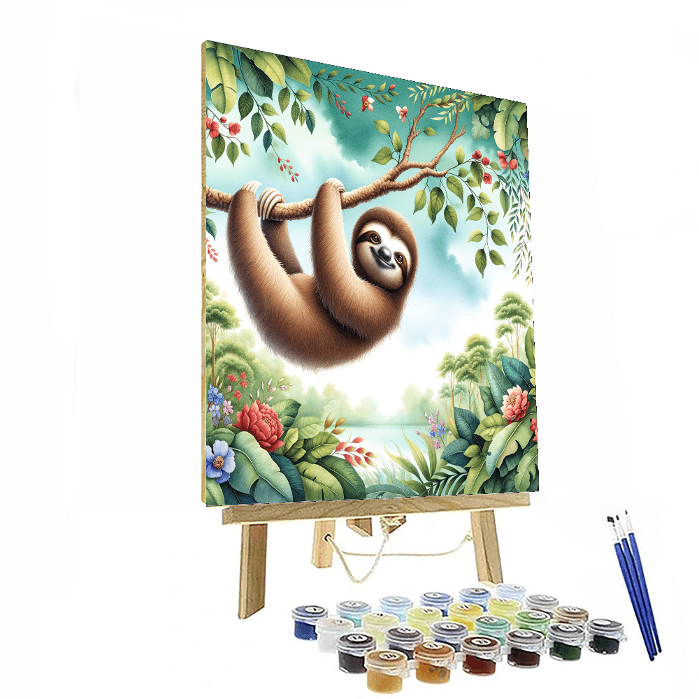 Gentle Sloth - DIY Painting By Numbers Kit