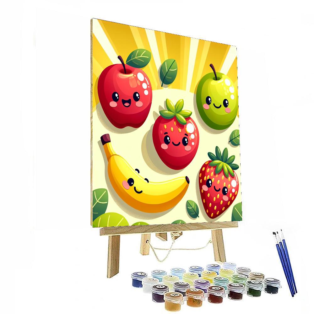 Charming Fruit Friends Painting By Numbers Kit
