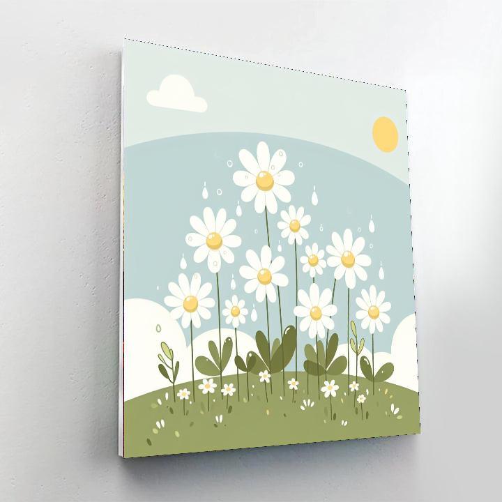 Dewy Daisies Paint By Numbers Art