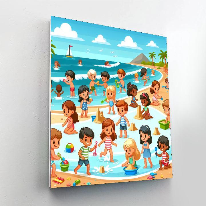 Energetic Beach Party Paint By Numbers Kits