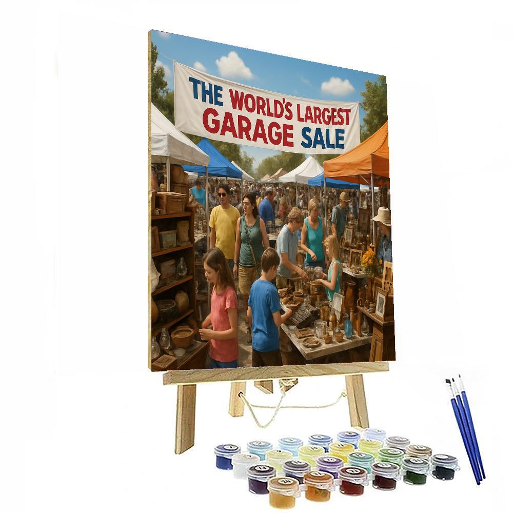 The World's Largest Garage Sale Painting By Numbers Kit