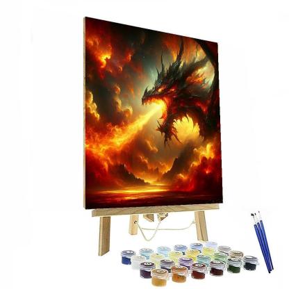 Dragon's Fiery Majesty Painting By Numbers Kit