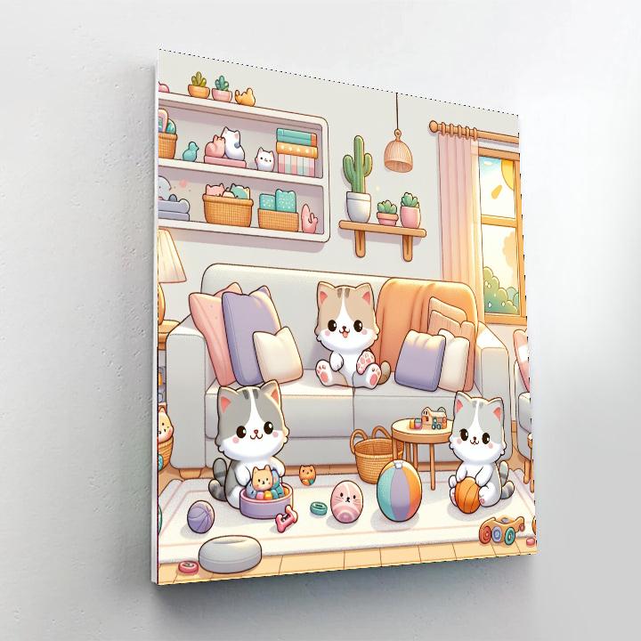 Clever Kittens Painting Number Kit
