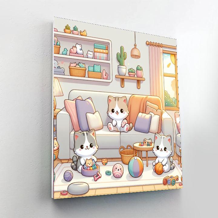 Clever Kittens Painting Number Kit
