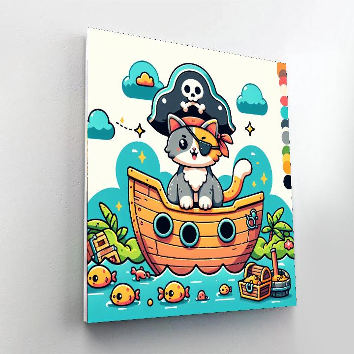 Adventures Of Pirate Paws Paint By Number