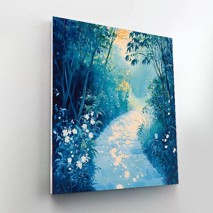 Zhao Mengfu Inspired Celestial Garden Pathway  Paint By Number