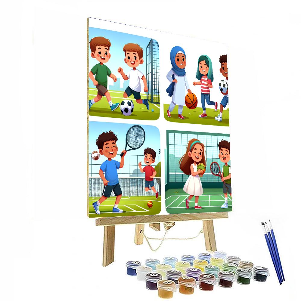 Sporty Adventure Team Number Painting