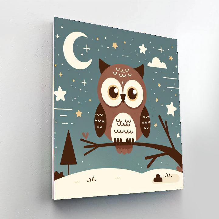 Friendly Owl's Twilight Paint By Numbers Kits