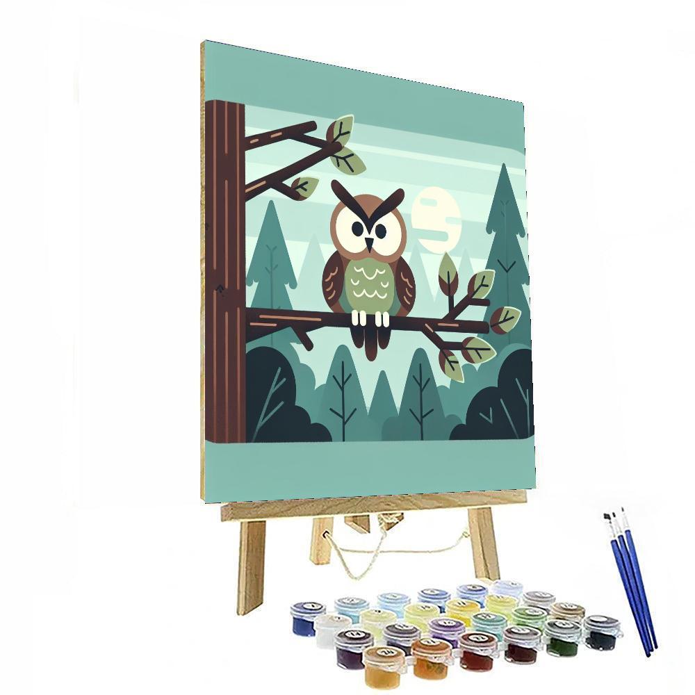 Wise Owl Perch Paint By Numbers Art