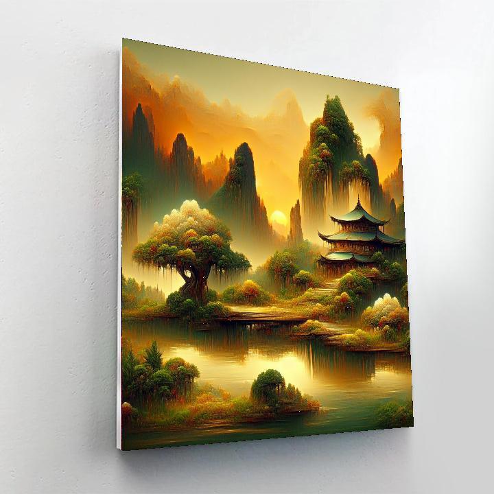 Mystical Eastern Oasis Paint By Numbers