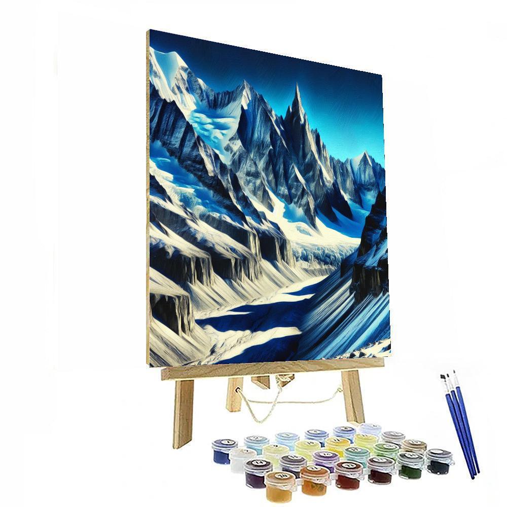 Majestic Mountain Peak Paint By Color