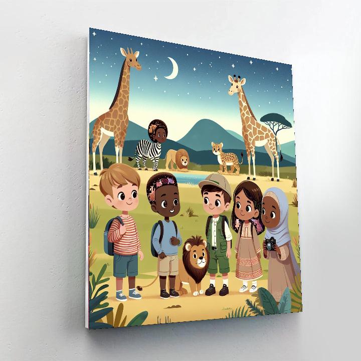 Savannah Starlight Safari Paint By Numbers Art