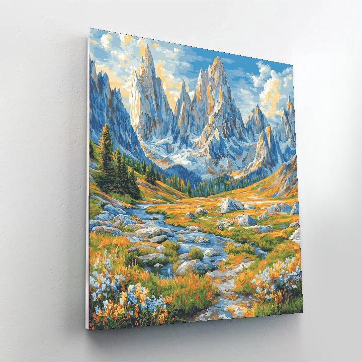 Michelangelo Inspired Mountain Echo  Painting Number Kit