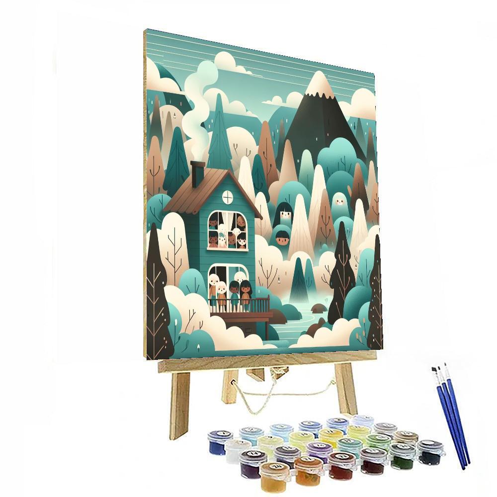 Enchanted Mountain Hideaway Paint By Number
