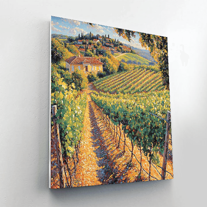 Camille Pissarro Inspired Impressionist Vineyard  Paint By Numbers Kits